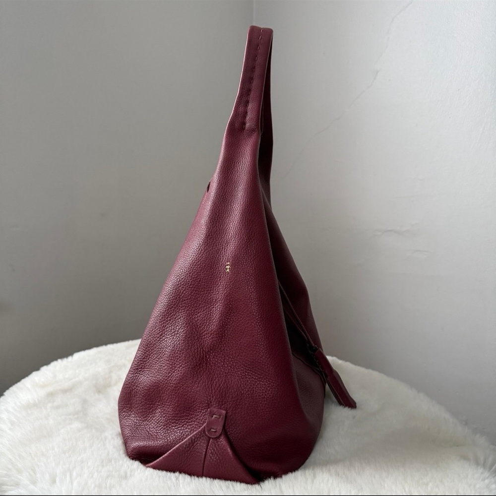 Henry Beguelin Canotta Happy Chianti Cervo Tassel Tie Large Hobo Bag Burgundy - Picture 3 of 14